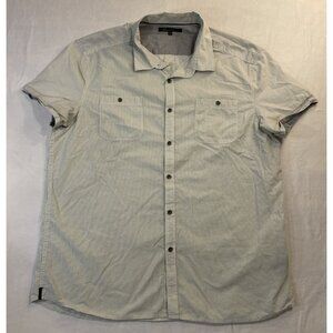 Men's XXL Cream Kenneth Cole New York Short Sleeve Shirt